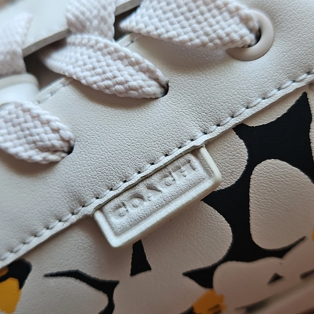 Coach Lowline Daisy Leather Sneakers, Size 11 - Picture 11 of 11